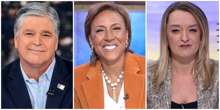 Sean Hannity, Robin Roberts e Laura Kuenssberg est&atilde;o entre os &acirc;ncoras de telejornais com maiores sal&aacute;rios