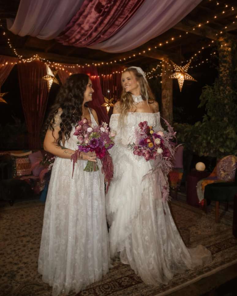 Luiza Martins e Marcela Mc Gowan se casaram em maio deste ano