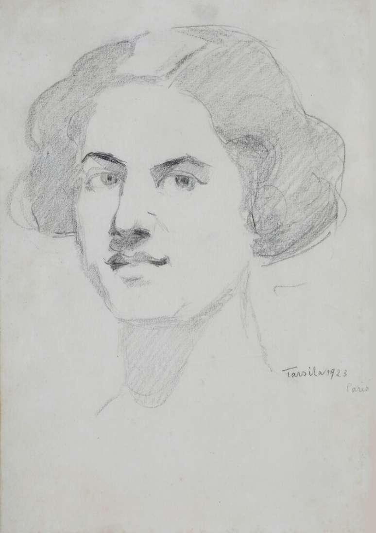 Tarsila do Amaral. 'Autorretrato de cabelo curto', 1923.