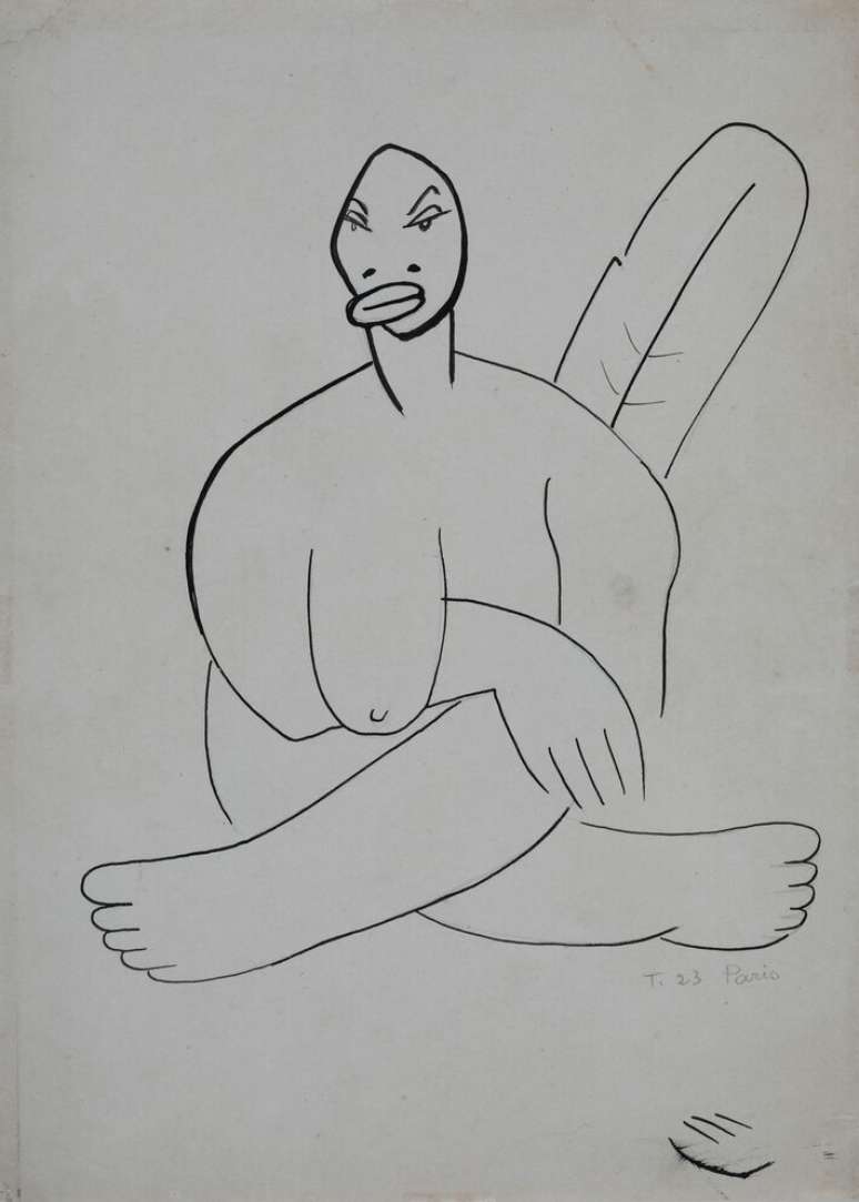 Tarsila do Amaral. 'Estudo de A Negra', 1923