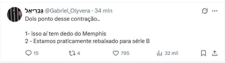 rea&ccedil;&otilde;es de torcedores no X