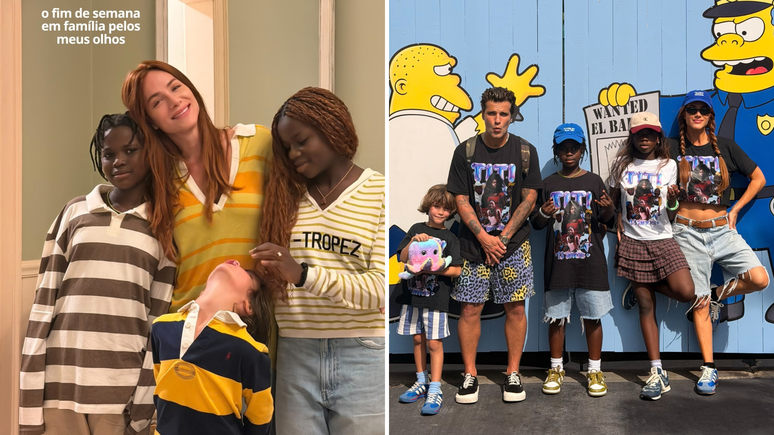 Giovanna Ewbank e filhos (Fotos: @gioewbank/Instagram/Reprodu&ccedil;&atilde;o)
