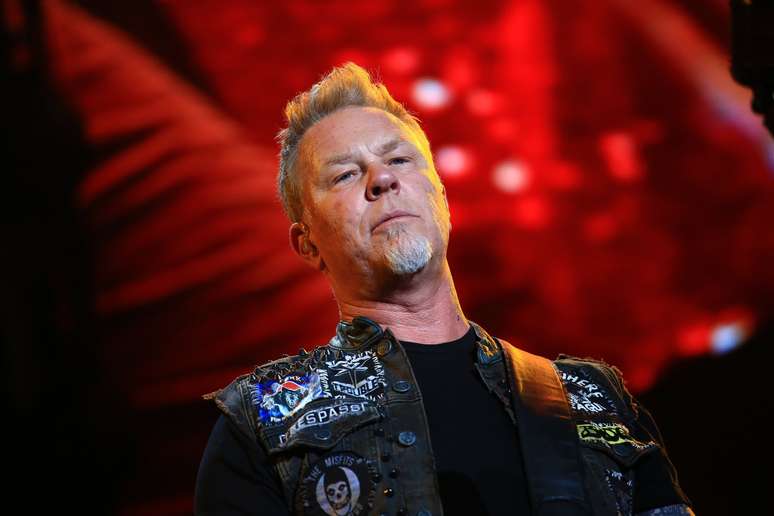 James Hetfield em show do Metallica na China em 2017