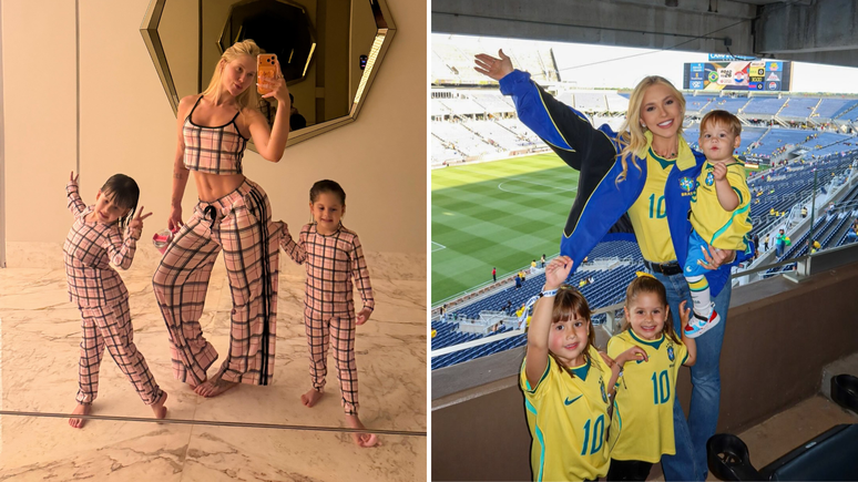 Virginia e filhos 