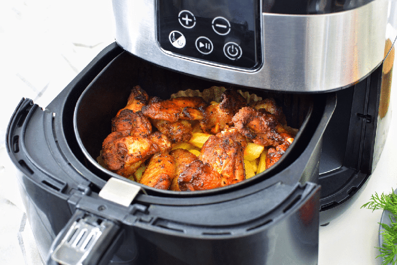 Frango assado com batata 