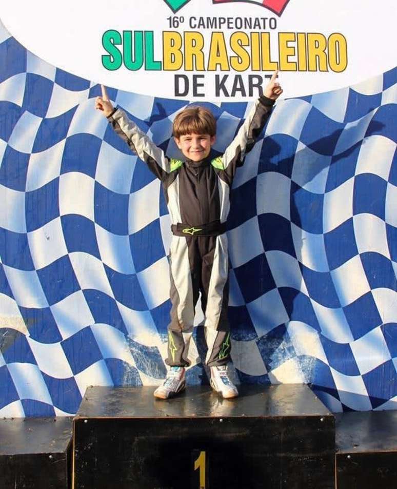 Gabriel Gomez em 2013 durante o 16&ordm; Campeonato Sul Brasileiro de Kart