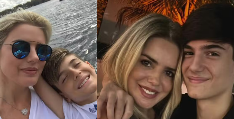 Mari Alexandre com o filho, Zaion, fruto de seu casamento com F&aacute;bio Jr.