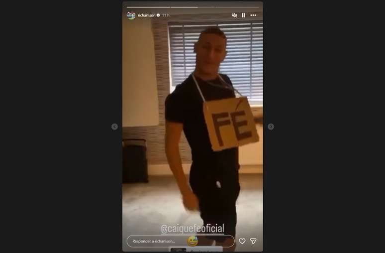 Richarlison faz refer&ecirc;ncia a Ca&iacute;que, torcedor s&iacute;mbolo do Cruz-Maltino &ndash;