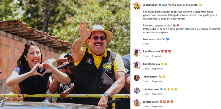 Gabi Gon&ccedil;alves (MDB-AL) &eacute; filha do ex-prefeito de Rio Largo Gilberto Gon&ccedil;alves e da ex-vice-prefeita Cristina Gon&ccedil;alves