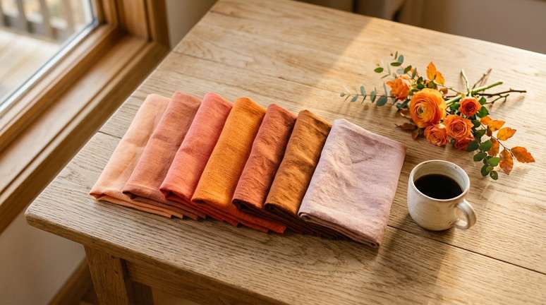 Paleta de cores de 2027: p&ecirc;ssego, salm&atilde;o, coral, laranja, terracota, cobre e rosa