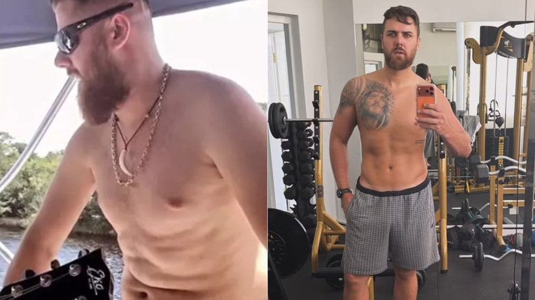 Antes e depois do corpo de Z&eacute; Neto