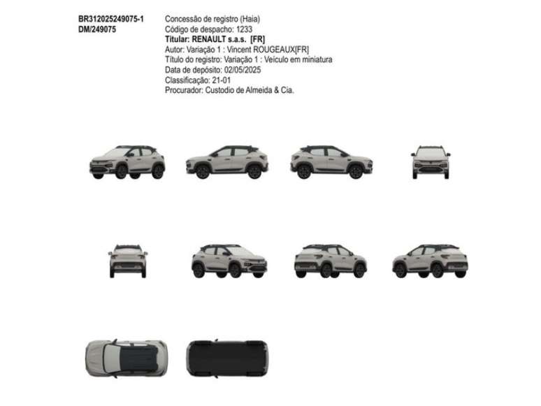Registro Renault Kiger INPI