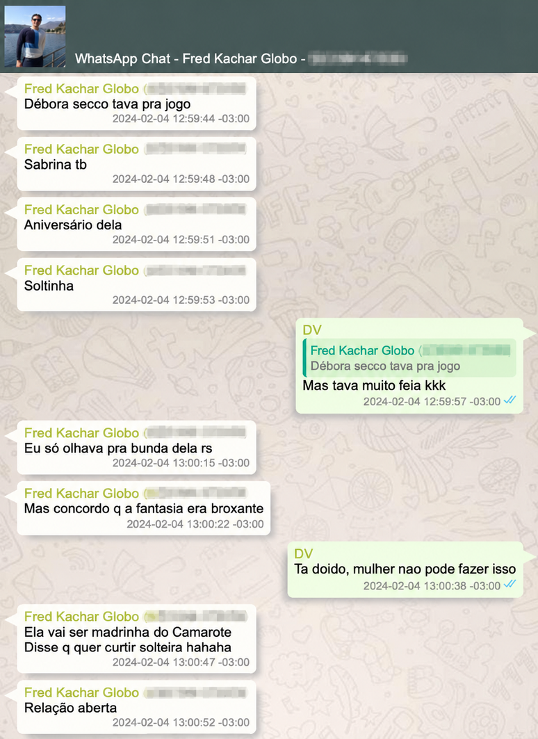 Conversa entre Fred e Vorcaro