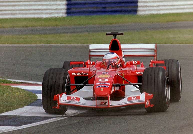 Rubens Barrichello durante o GP da Gr&atilde;-Bretanha de 2003 