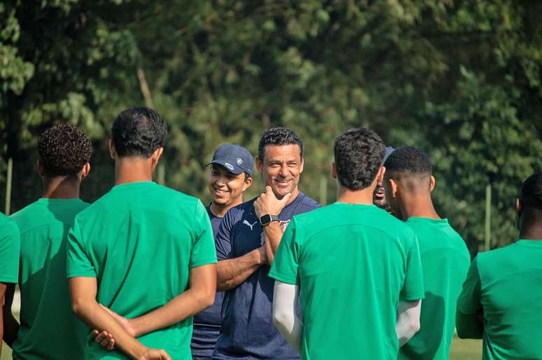 Fred durante treinamento do time Sub-20 do Fluminense em Xer&eacute;m &ndash;