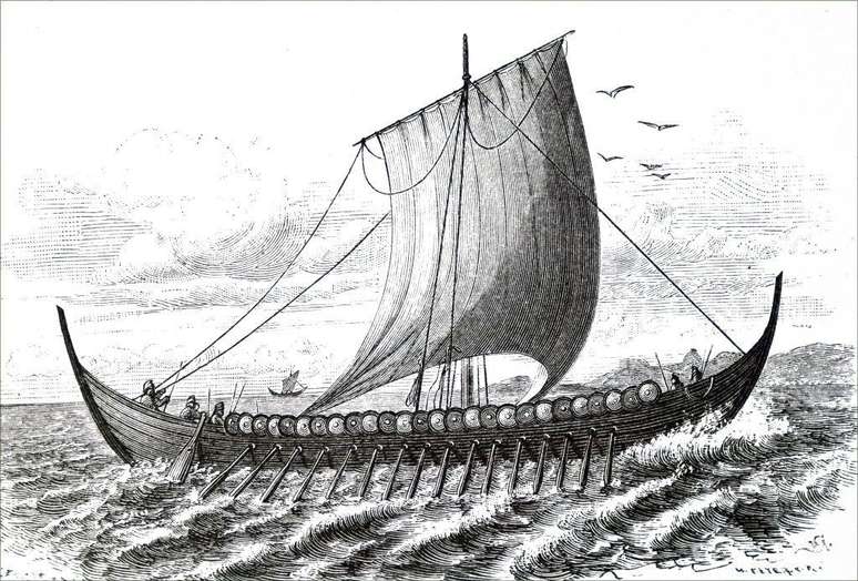 Os vikings navegaram pelo Atl&acirc;ntico Norte e chegaram &agrave; costa da Am&eacute;rica do Norte