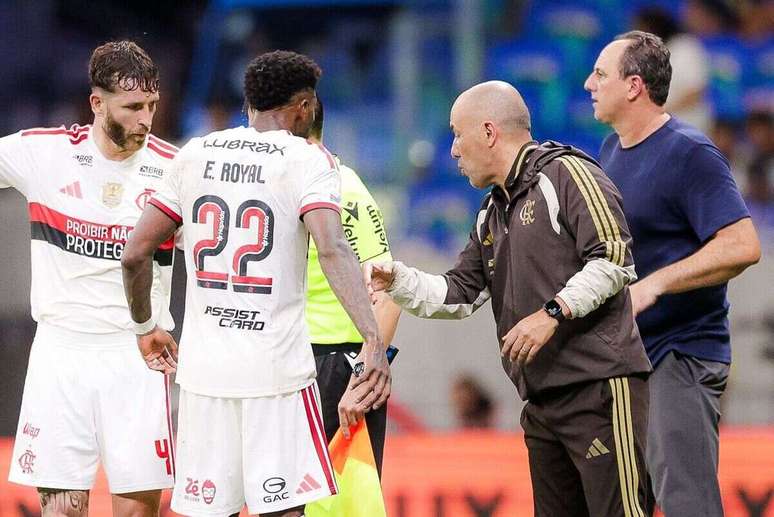 Jardim durante o jogo em que o Flamengo venceu o Bahia, pelo Brasileir&atilde;o.