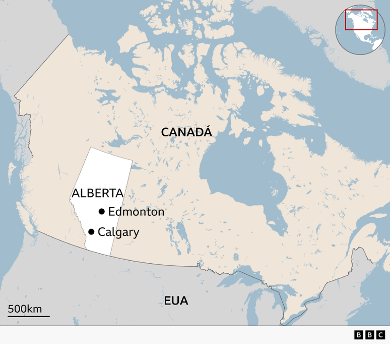 Mapa do Canad&aacute;