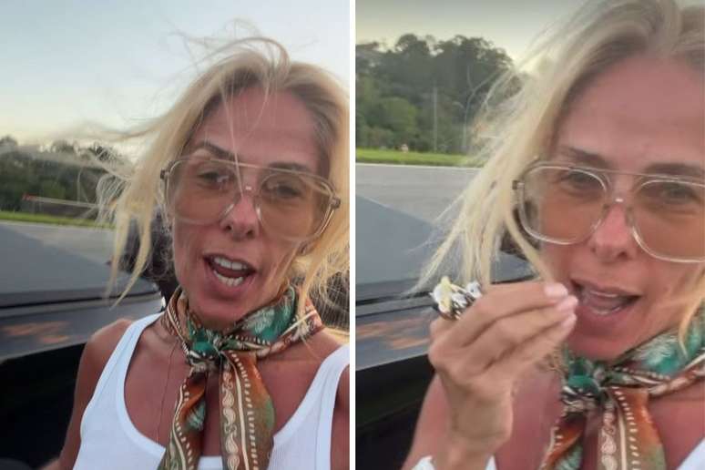 Adriane Galisteu relata problemas na estrada