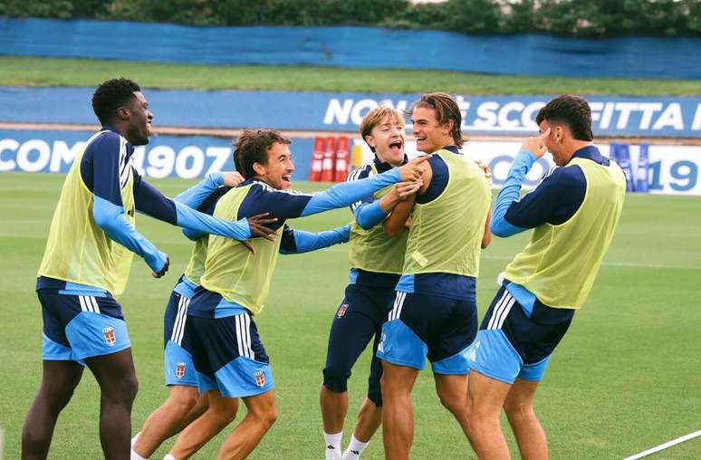 Bom ambiente no treino da equipe italiana &ndash;