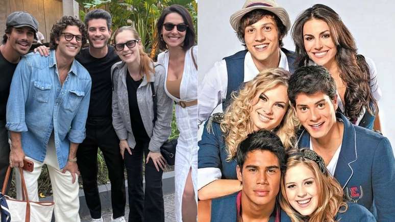 Ap&oacute;s 13 anos, elenco de 'Rebelde Brasil' se reencontra para celebrar Lua Blanco: 'Por causa dela' (Reprodu&ccedil;&atilde;o/Instagram/Record)