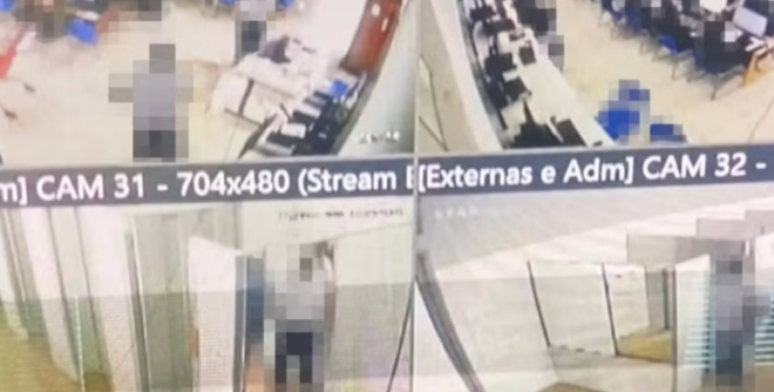 Imagens da c&acirc;mera de seguran&ccedil;a mostram &acirc;ngulos captados pelo dispositivo