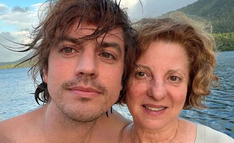 A professora da USP com o ca&ccedil;ula, Fernando Grostein Andrade