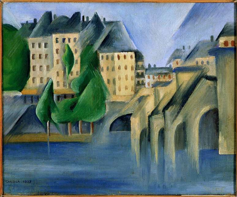 Pont Neuf, de Tarsila do Amaral, &eacute; outra pintura que integra o acervo da fam&iacute;lia Boghici