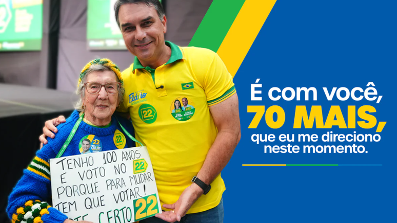 Fl&aacute;vio Bolsonaro lan&ccedil;ou sua pr&oacute;pria plataforma voltada &agrave; terceira idade, chamada "70 Mais"