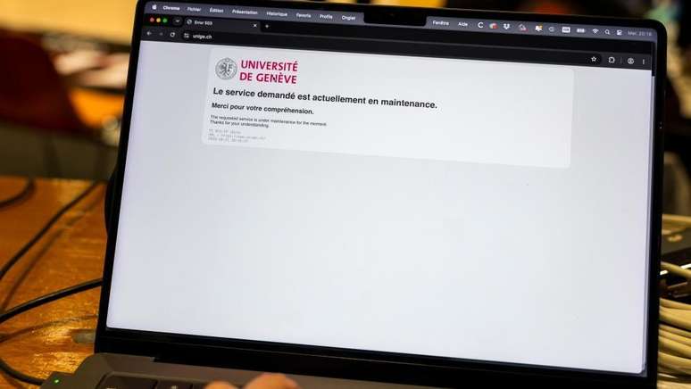 Sites como o da Universidade de Genebra foram desativados na quarta-feira