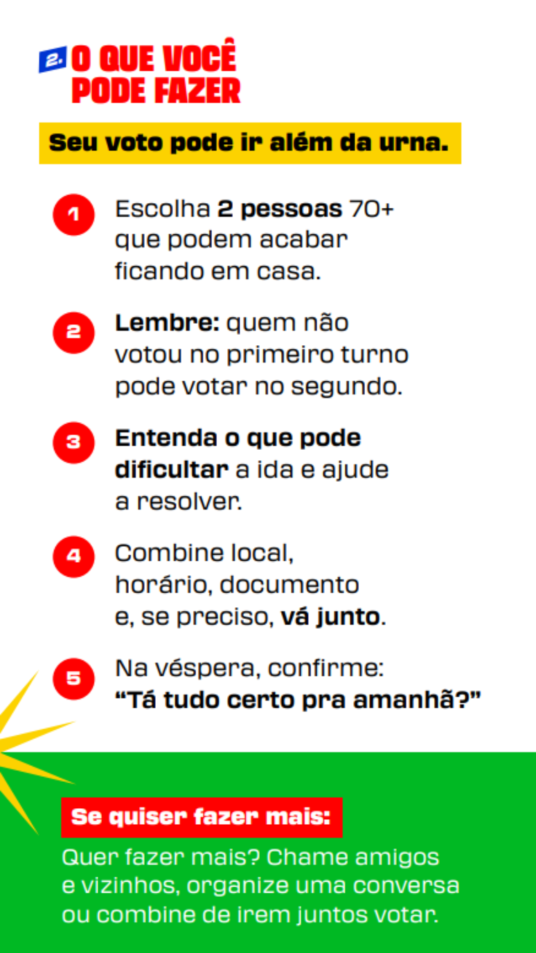 Cartilha da campanha de Lula orienta apoiadores que pretendem conversar com idosos para convenc&ecirc;-los a votar no petista