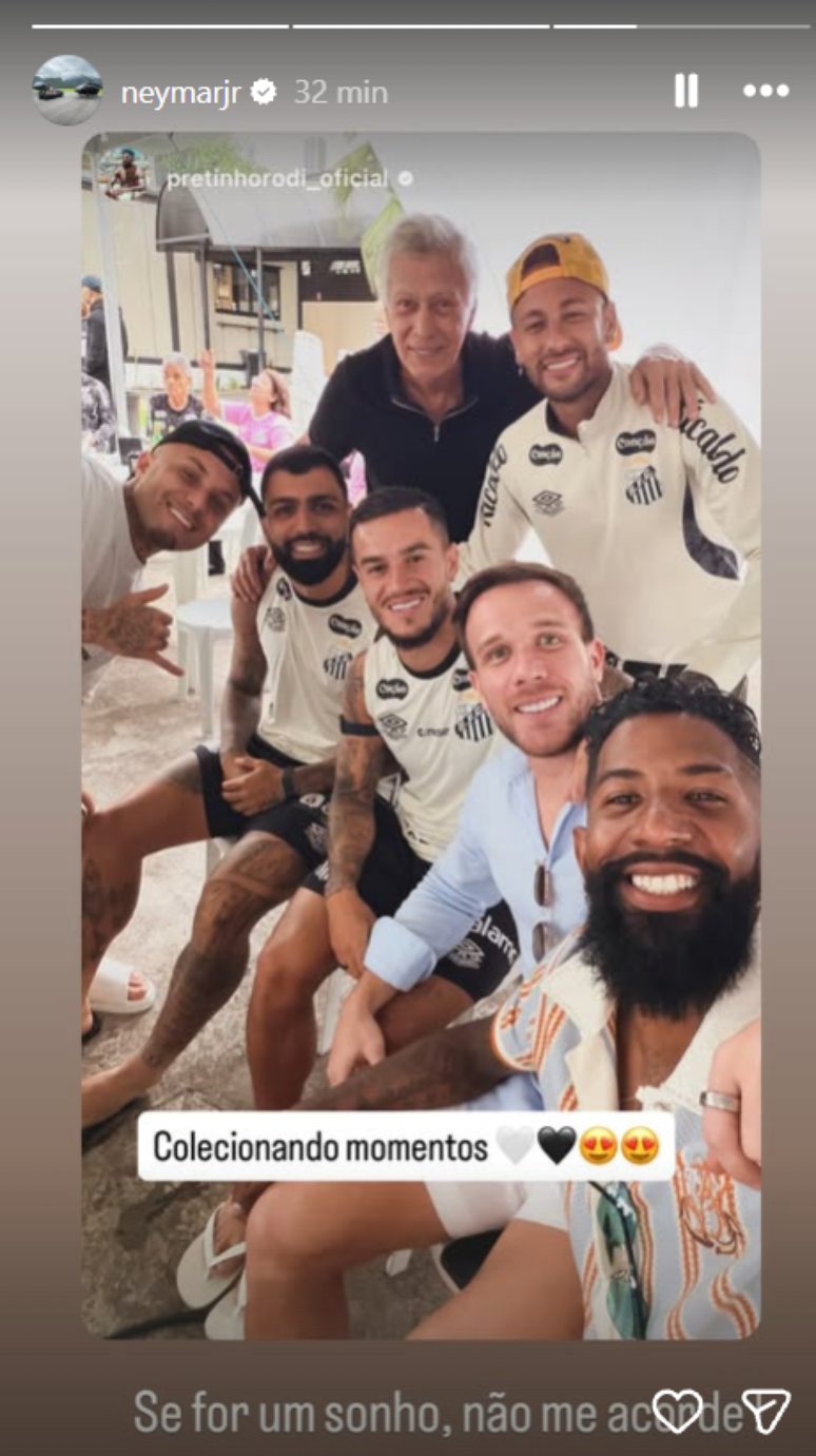 Neymar faz publica&ccedil;&atilde;o no Instagram empolgado com refor&ccedil;os do Santos
