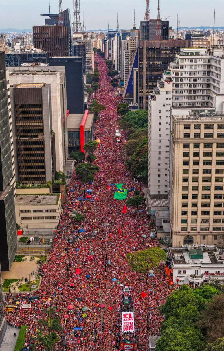 Campanha de Lula na Av. Paulista