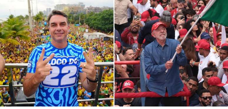 Fl&aacute;vio Bolsonaro e Lula