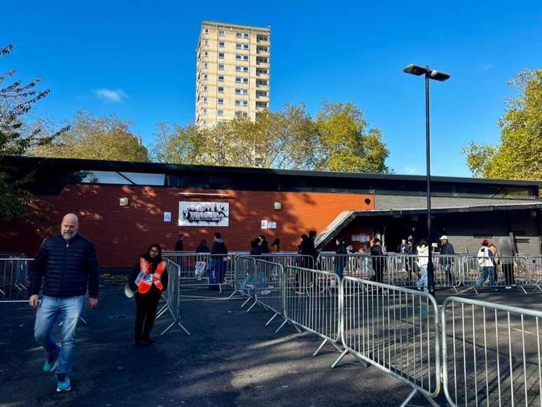 Centro de vota&ccedil;&atilde;o em Londres, no Reino Unido