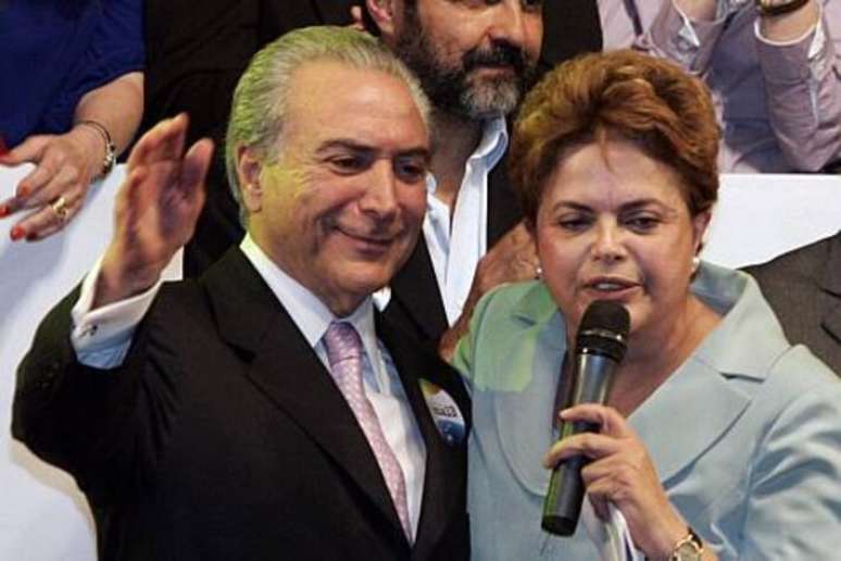 Dlma Rousseff (PT) e seu vice Michel Temer (PMDB)
