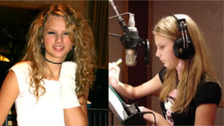 Taylor Swift aparece nos bastidores da grava&ccedil;&atilde;o do &aacute;lbum de estreia em fotos compartilhadas pelo produtor Robert Ellis Orrall