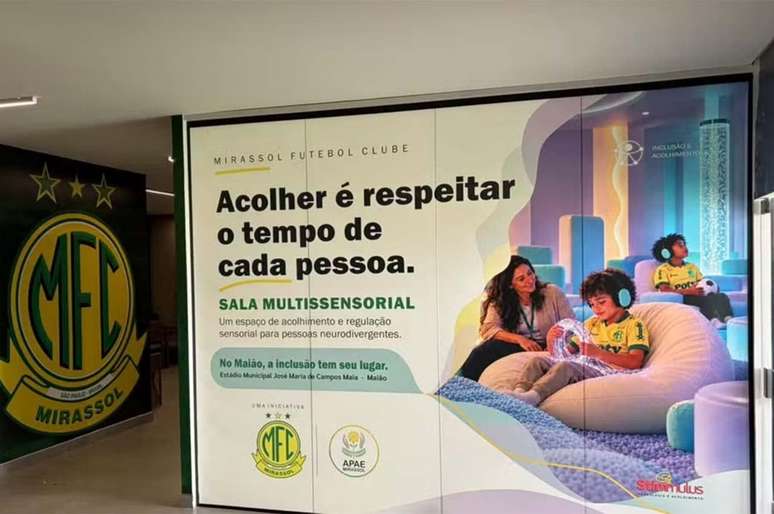 Imagens do novo espa&ccedil;o exclusivo para receber torcedores autistas no Mai&atilde;o &ndash;