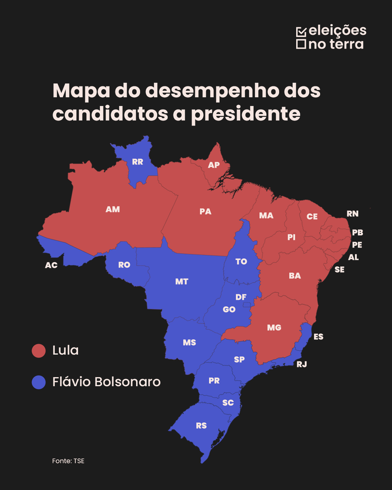 Mapa eleitoral do Brasil
