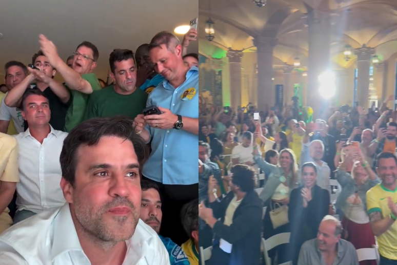 Antes de derrota, Pablo Mar&ccedil;al e Eduardo Bolsonaro comemoraram virada de Fl&aacute;vio