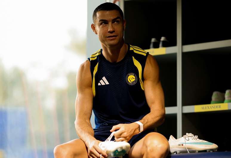 CR7 durante treinamento pelo Al Nassr &ndash;