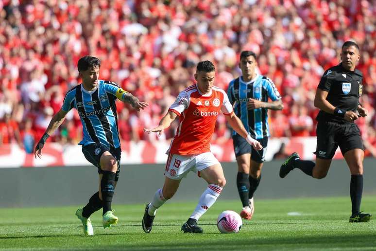 Internacional e Gr&ecirc;mio com o Banrisul como patrocinador master em 2024-