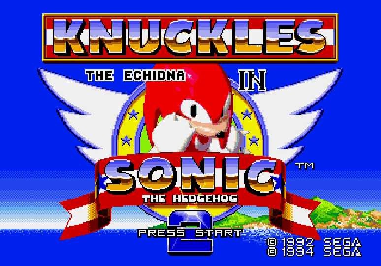 Inserir o cartucho de Sonic 2 desbloqueia Knuckles em Sonic the Hedgehog 2