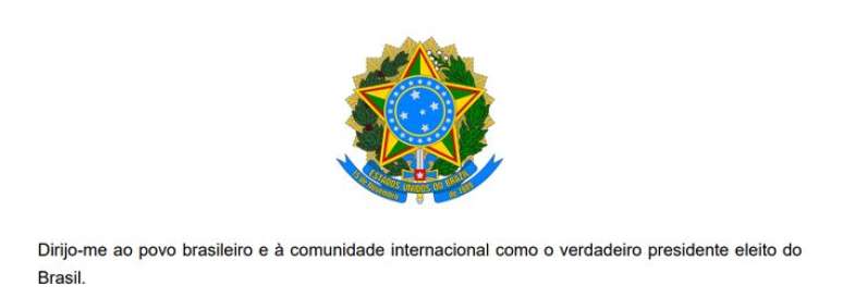 Segunda vers&atilde;o da carta de Fl&aacute;vio Bolsonaro