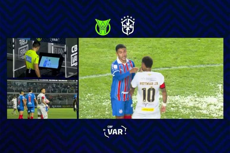 Momento em que Neymar fala com Nestor com a boca tapada &ndash;