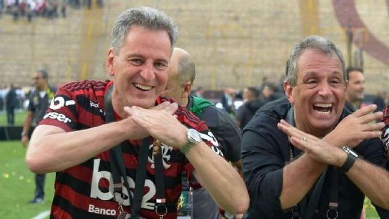 Rodolfo Landim ao lado de Bap &ndash;