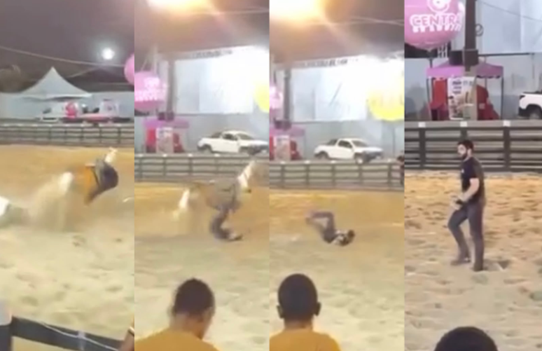 Henrique sofre queda durante vaquejada