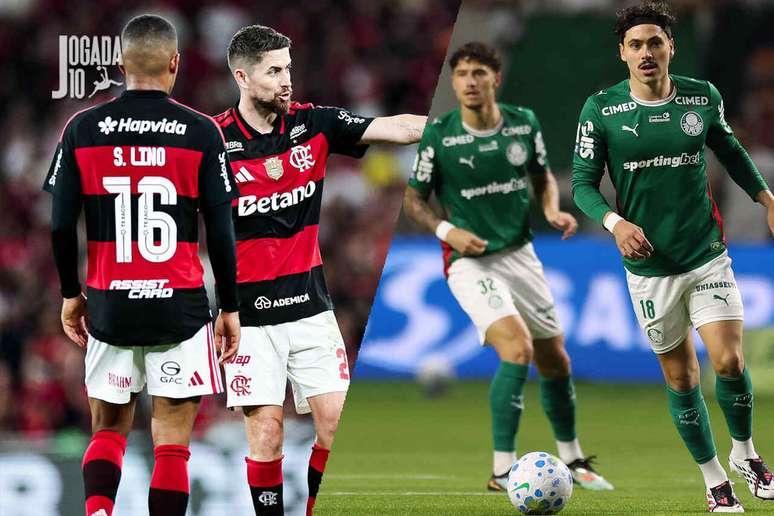 Flamengo ou Palmeiras: quem ser&aacute; o primeiro pentacampe&atilde;o na era dos pontos corridos? Fotos: Gilvan de Souza/Flamengo e Cesar Greco/Palmeiras