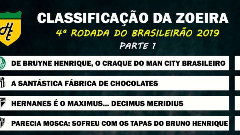 Classificação do Brasileirão 2019: resumão da 4º rodada