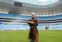 Luciano Bruxels fez ritos cat&oacute;licos que simbolizam prote&ccedil;&atilde;o da Arena do Gr&ecirc;mio